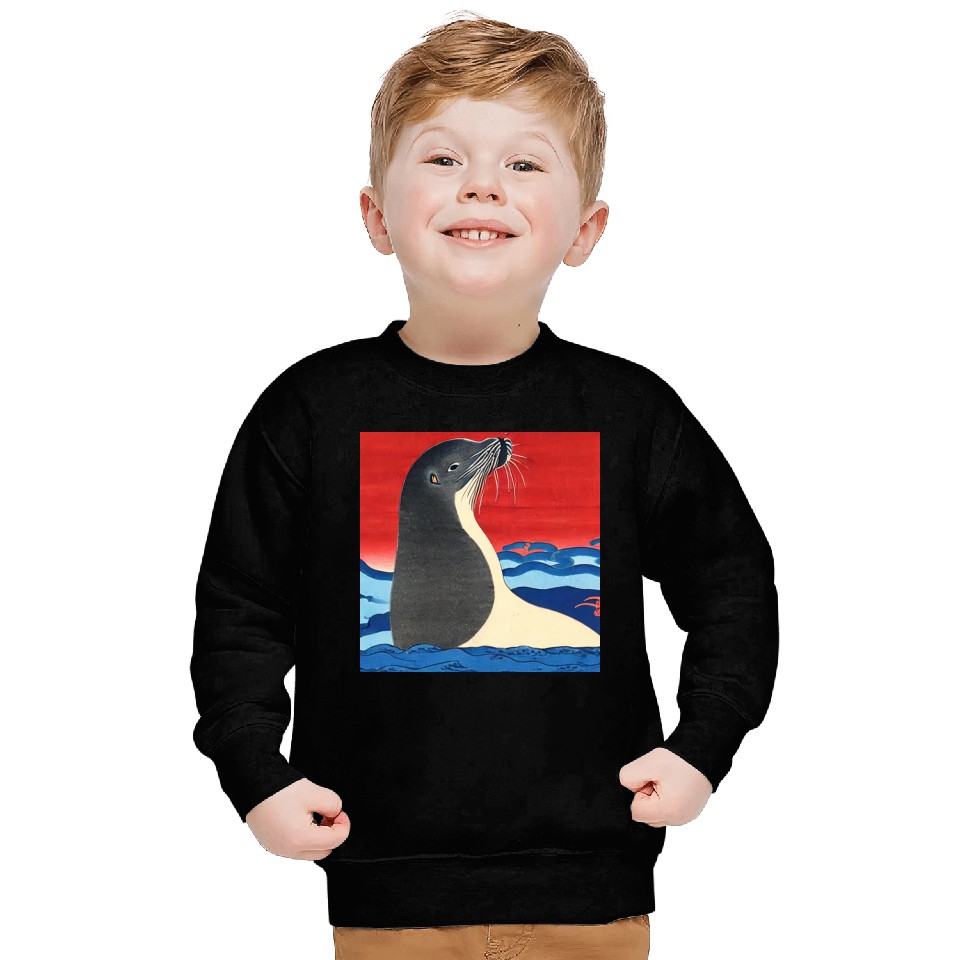 Ukiyo-e Seal, Japanese Print Sweatshirts