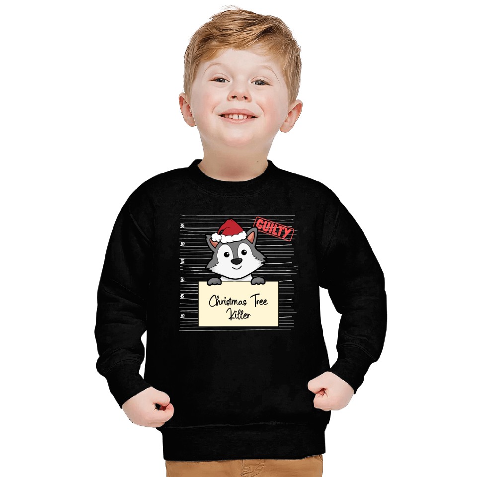 Wolf christmas funny prison Sweatshirts