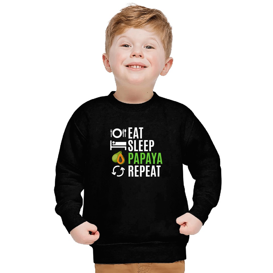 Eat Sleep Papaya Repeat Sweatshirts