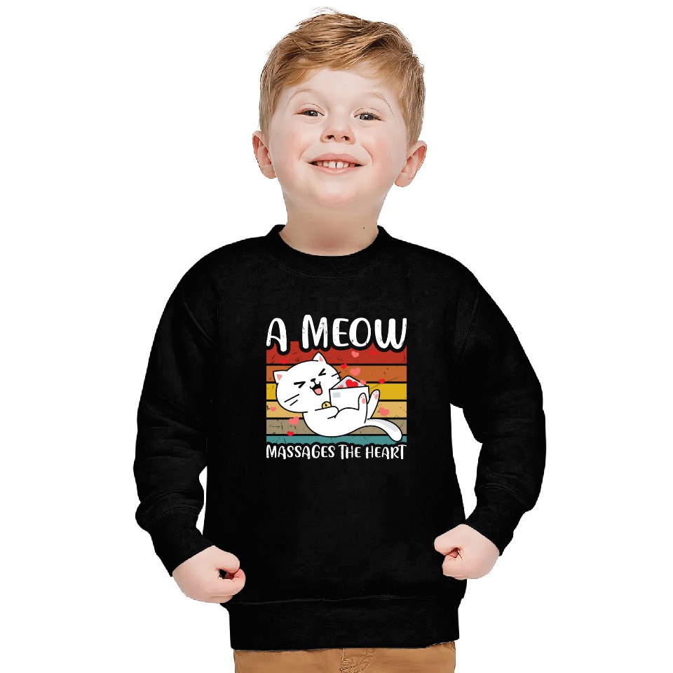 A meow massages the heart Sweatshirts