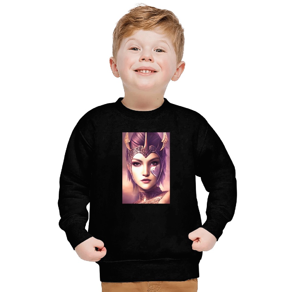 Warrior princess wearing gothic plate dark fantasy Sweatshirts
