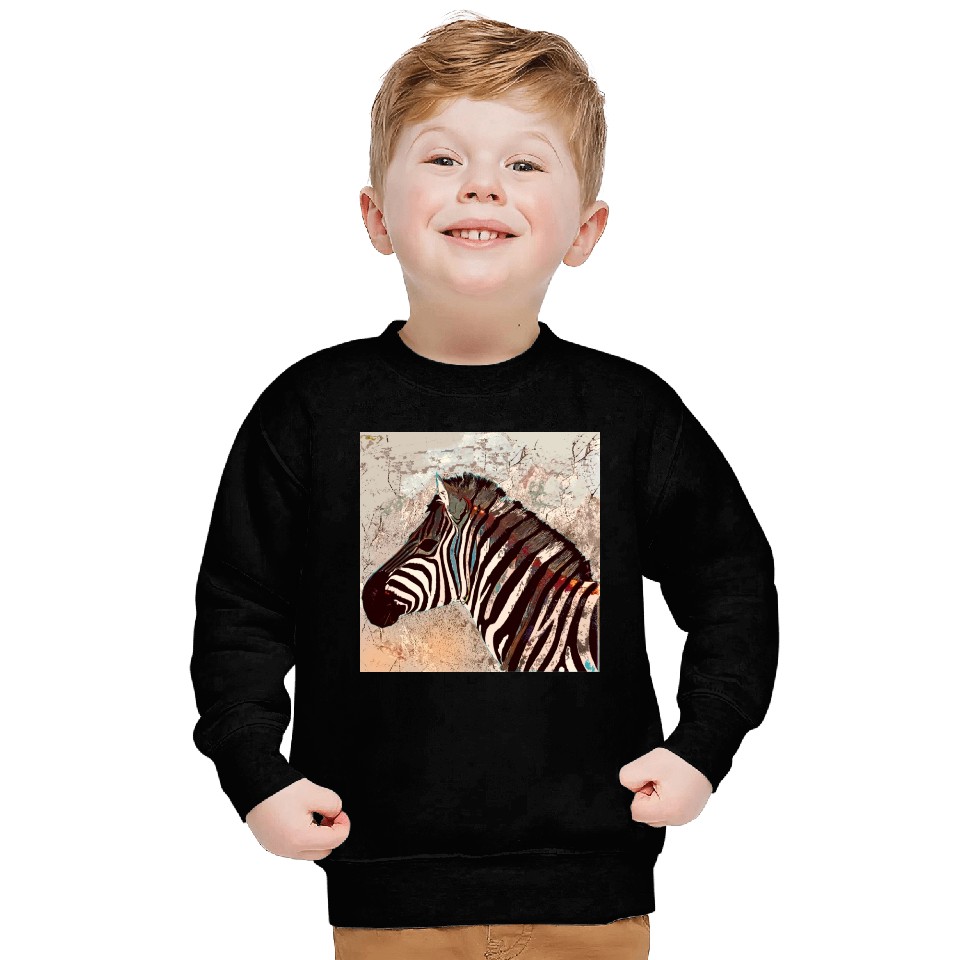 Zebra with neon colors Sweatshirts