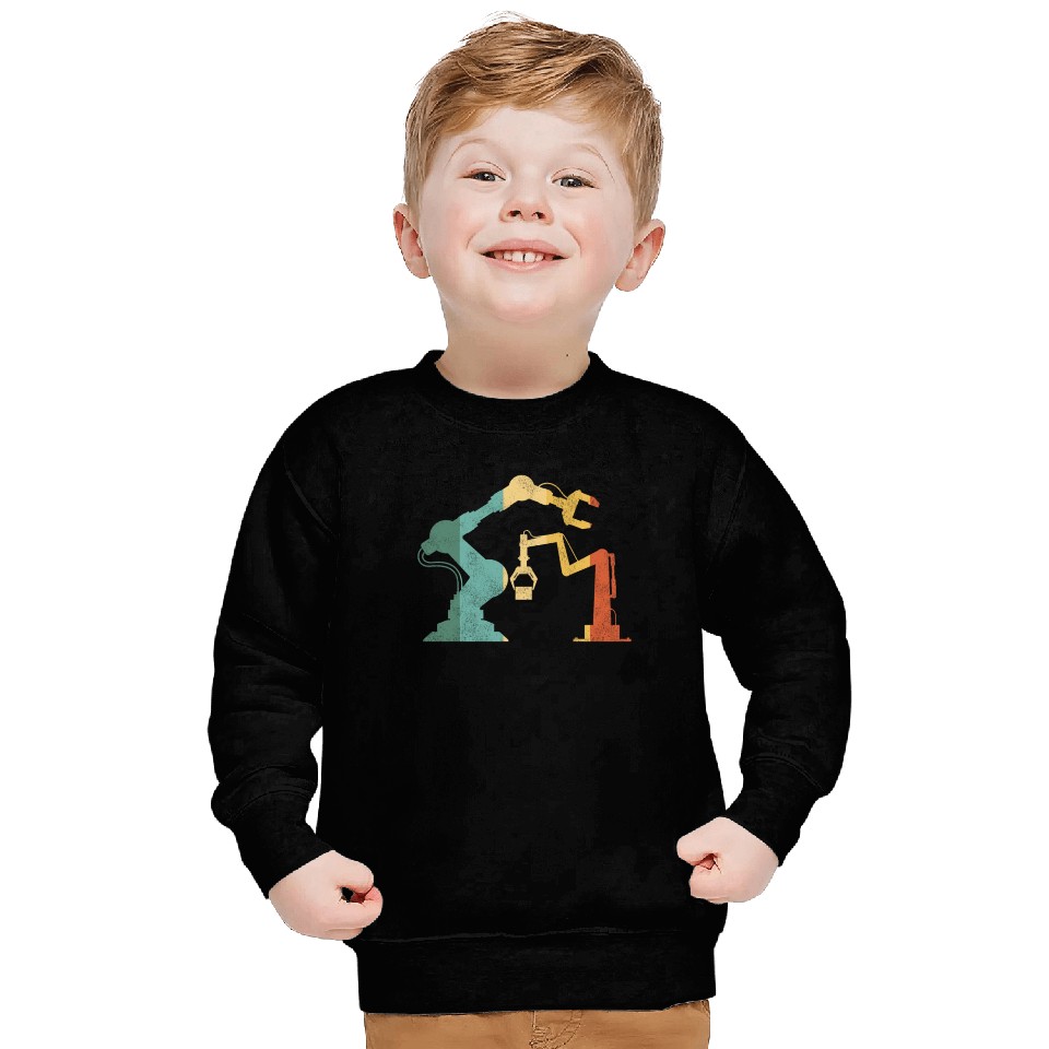 Robot Robotics Engineer Retro Sweatshirts