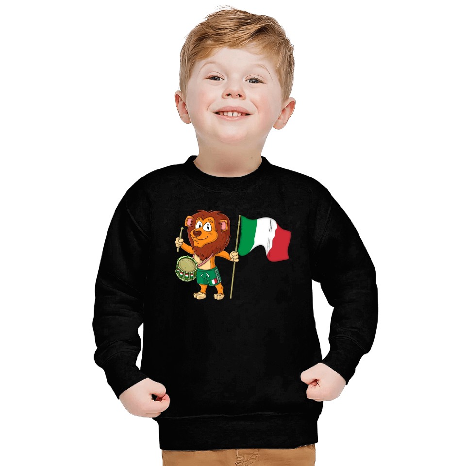 Lion with the Italy flag Sweatshirts