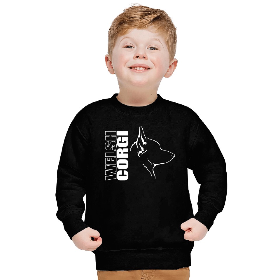 Funny Welsh Corgi Profile dog mom Sweatshirts