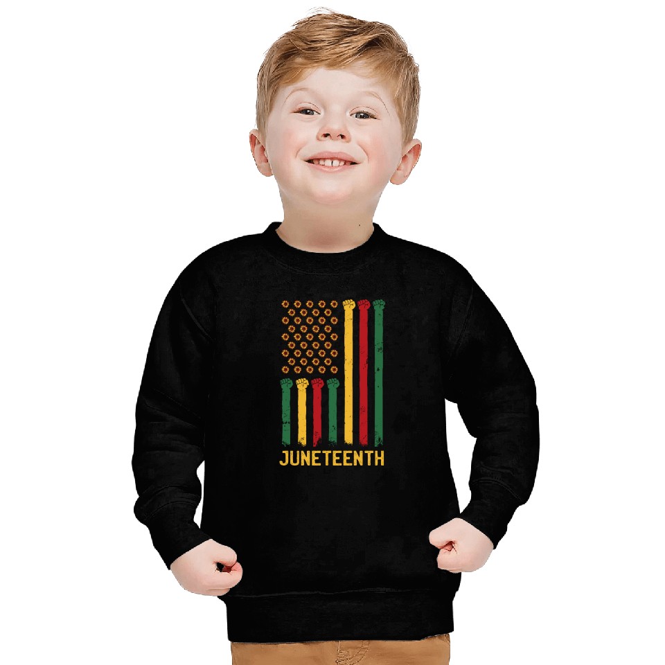 US Flag Juneteenth Sweatshirts