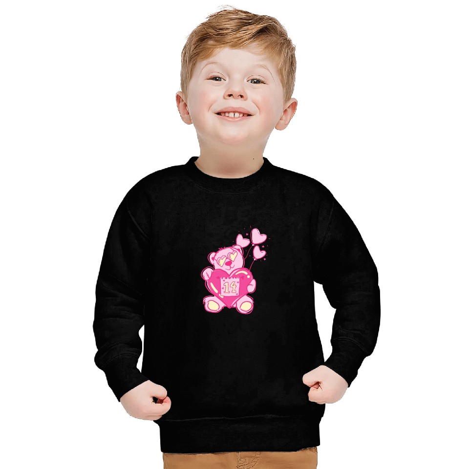 Teddy bear valentine with balloons Sweatshirts