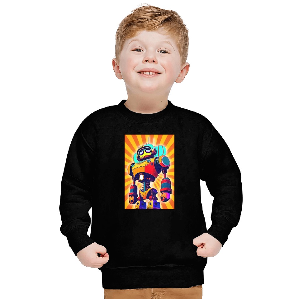 super hero cartoon iron man robot Sweatshirts