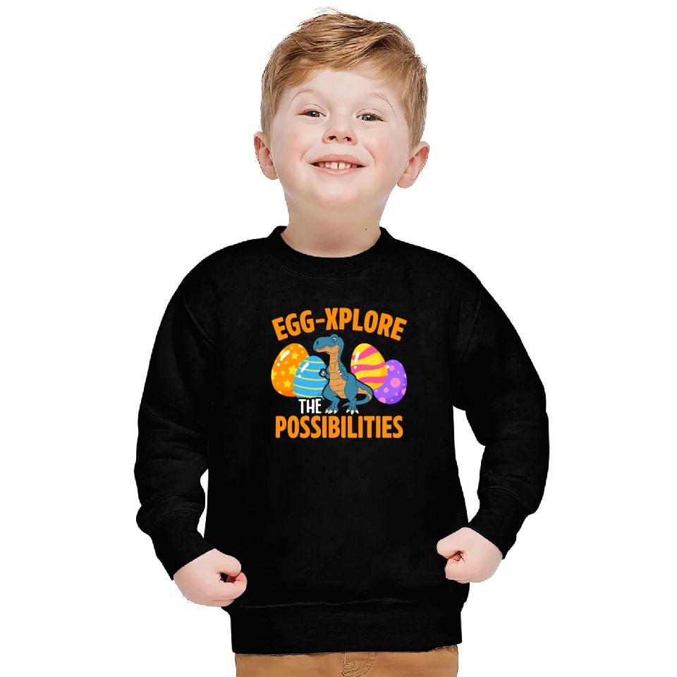 Easter T-rex Dinosaur Rabbit Easter Bunny Holiday Sweatshirts