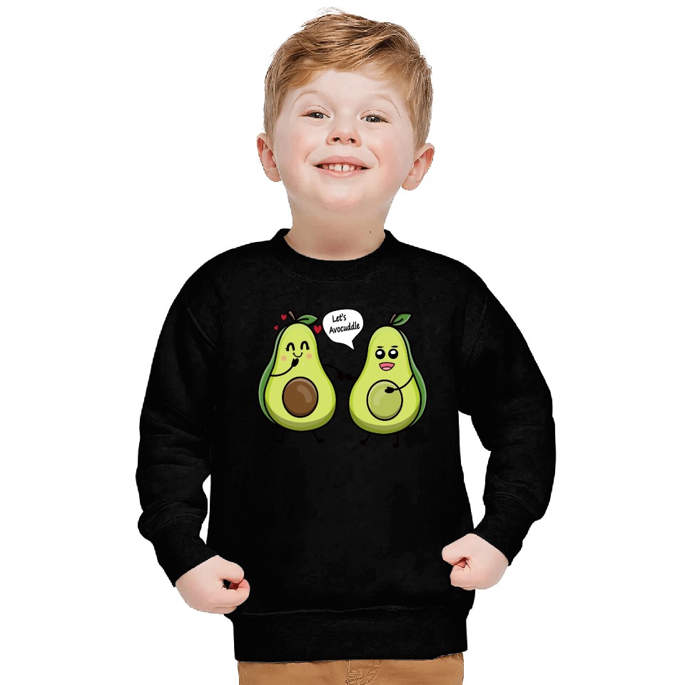 Lets avocuddle avocado valentine pun Sweatshirts