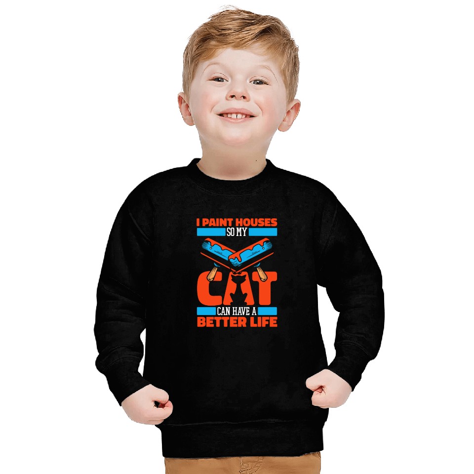 Painter Painting Cat Sweatshirts
