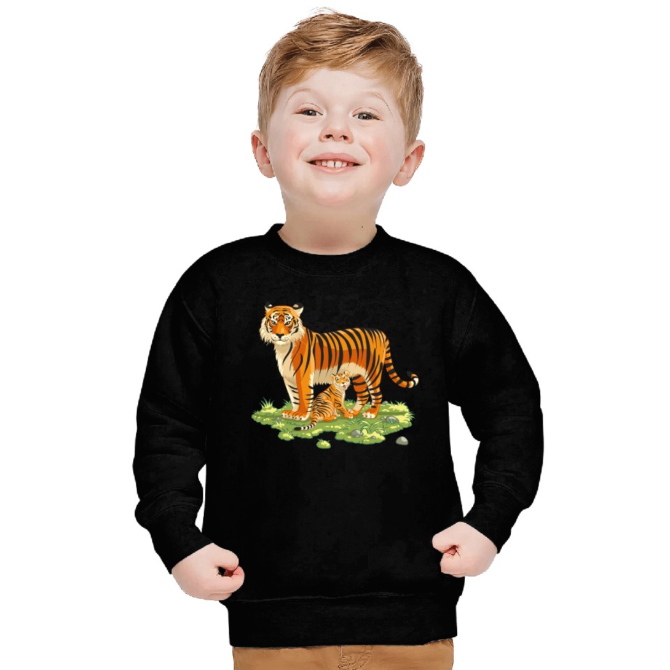 Mother And Son Tiger Sweatshirts