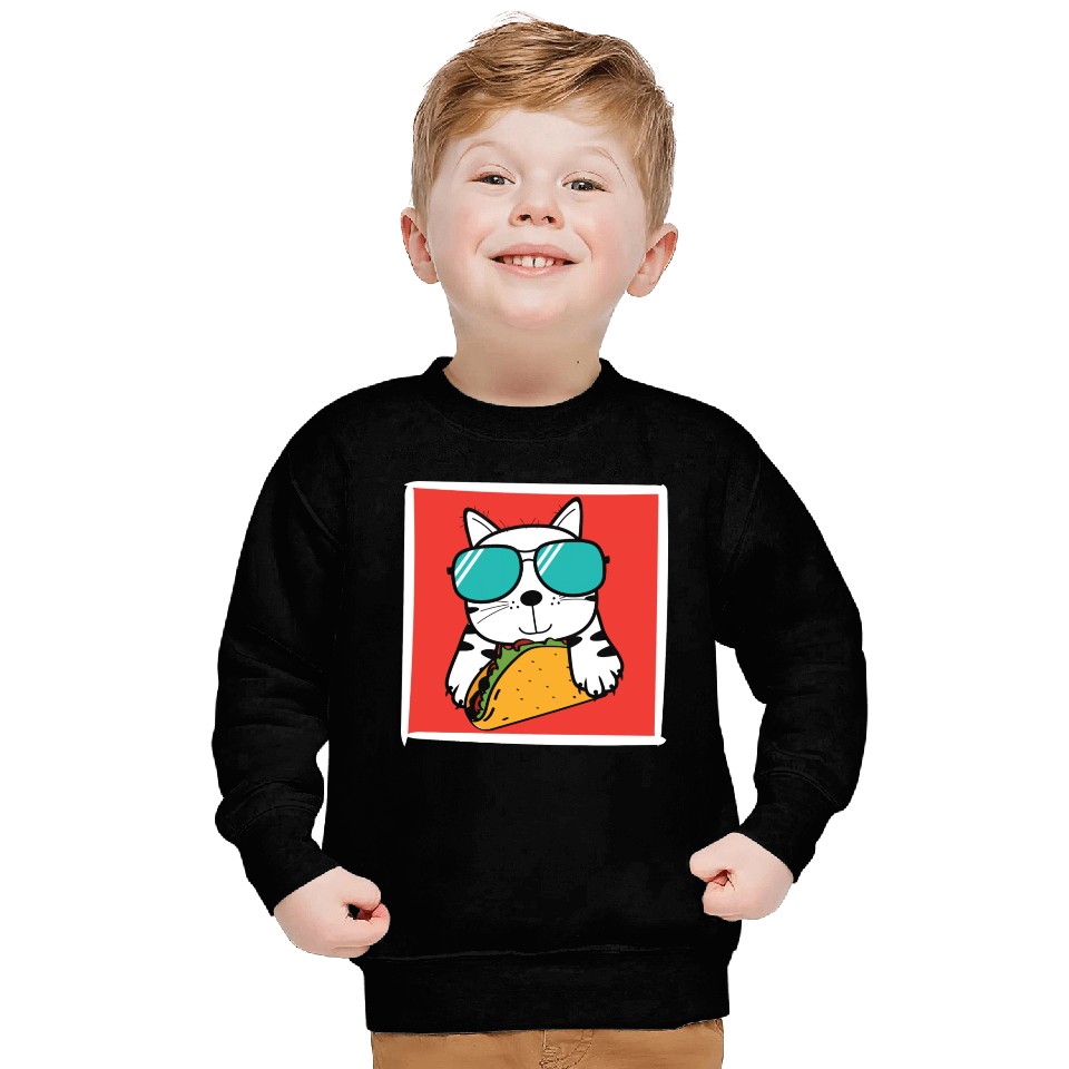 Cool Cat Taco Lover Sweatshirts