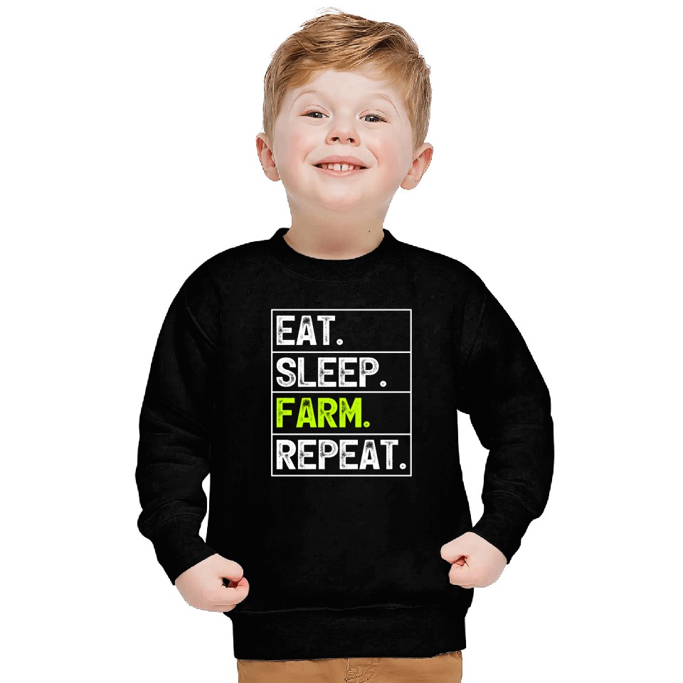 Farmer Farming Eat Sleep Farm Repeat Sweatshirts