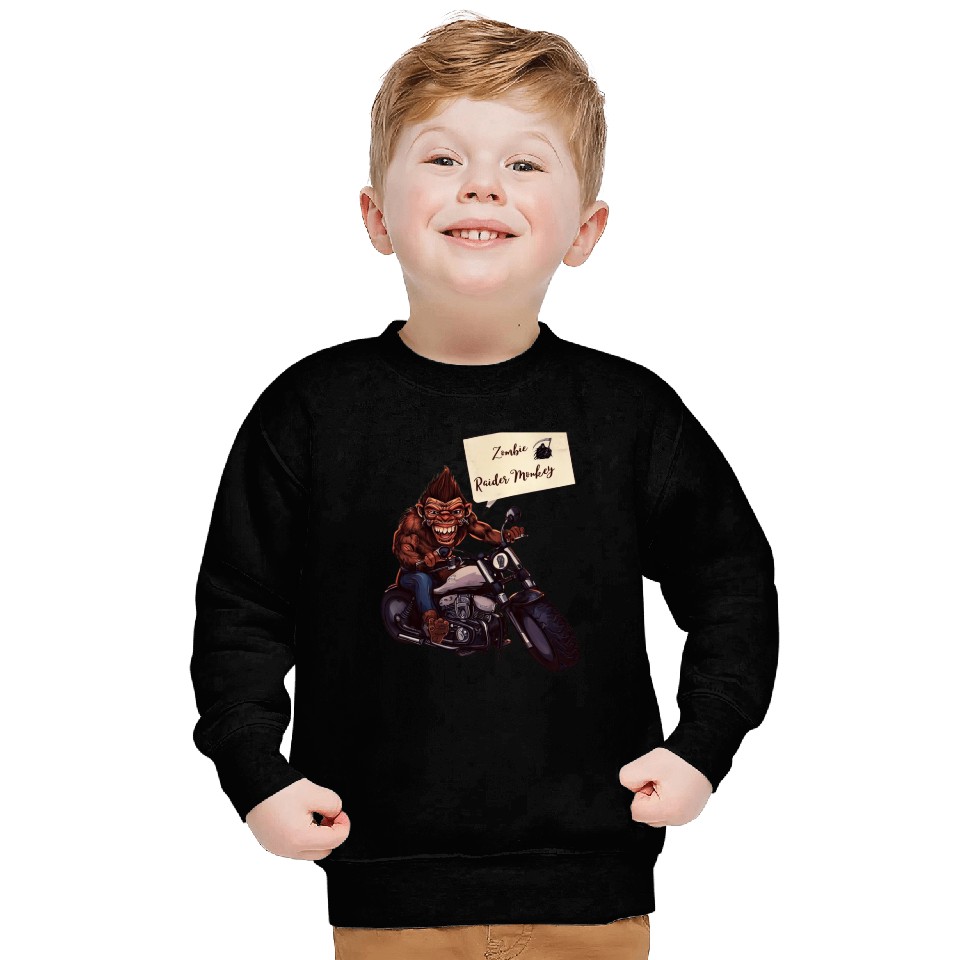 zombie Raider Monkey Sweatshirts