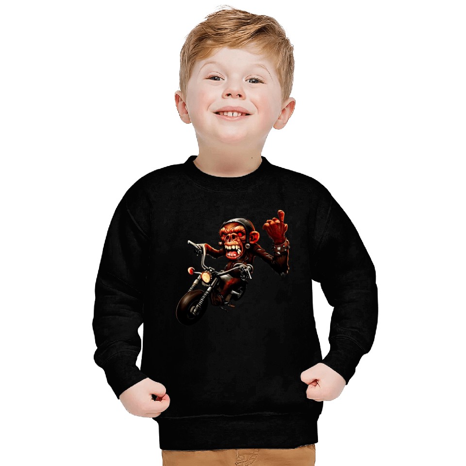 Zombie Raider Monkey Rockstar Sweatshirts