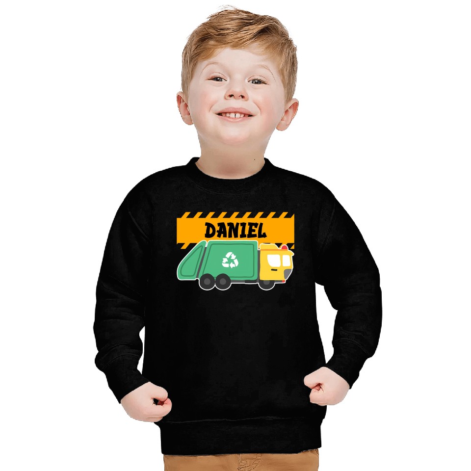 Daniel Trash Truck For Collector Ecologist Garbage Sweatshirts