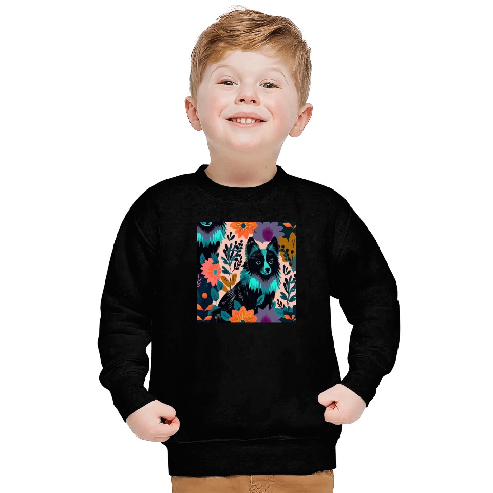 cute colorful Schipperke Sweatshirts