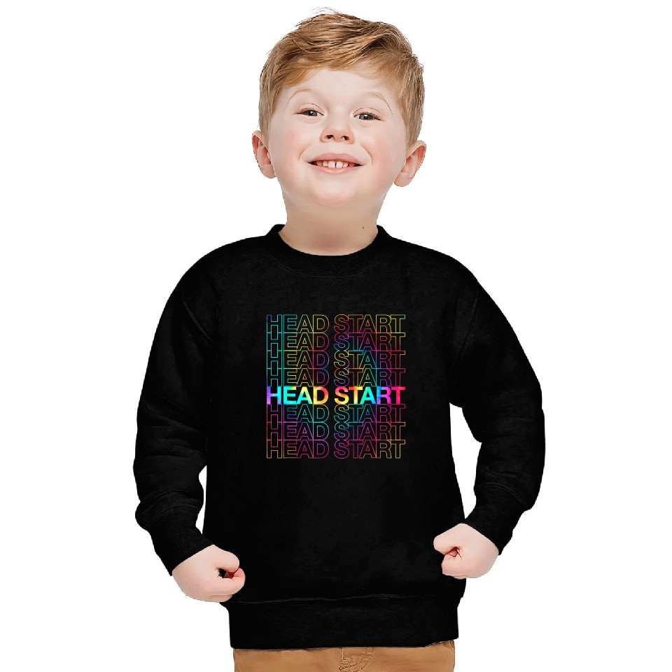 Rainbow Tie Dye Head Start Team Back To School Sweatshirts