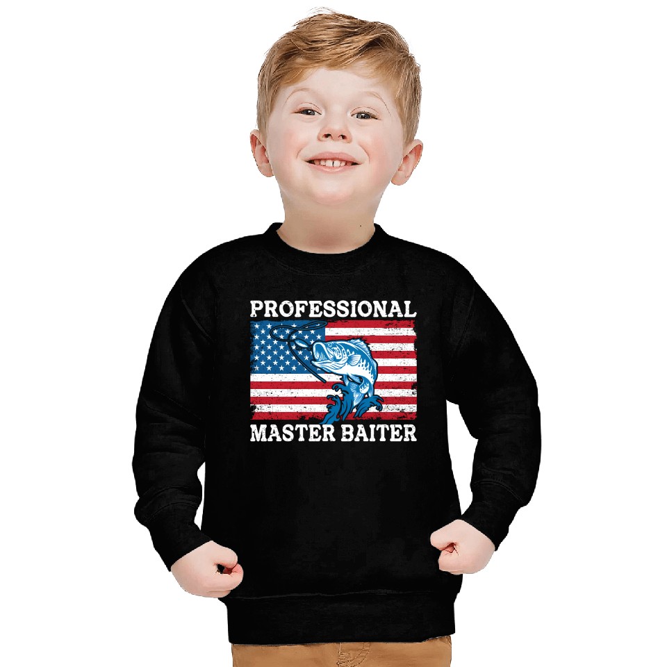 Professional Master Baiter Us American Flag Bass Sweatshirts
