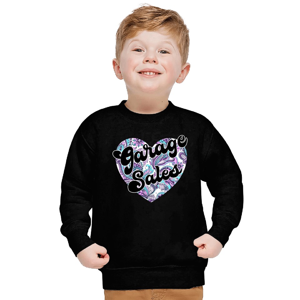 Garage Sales paisley heart Sweatshirts
