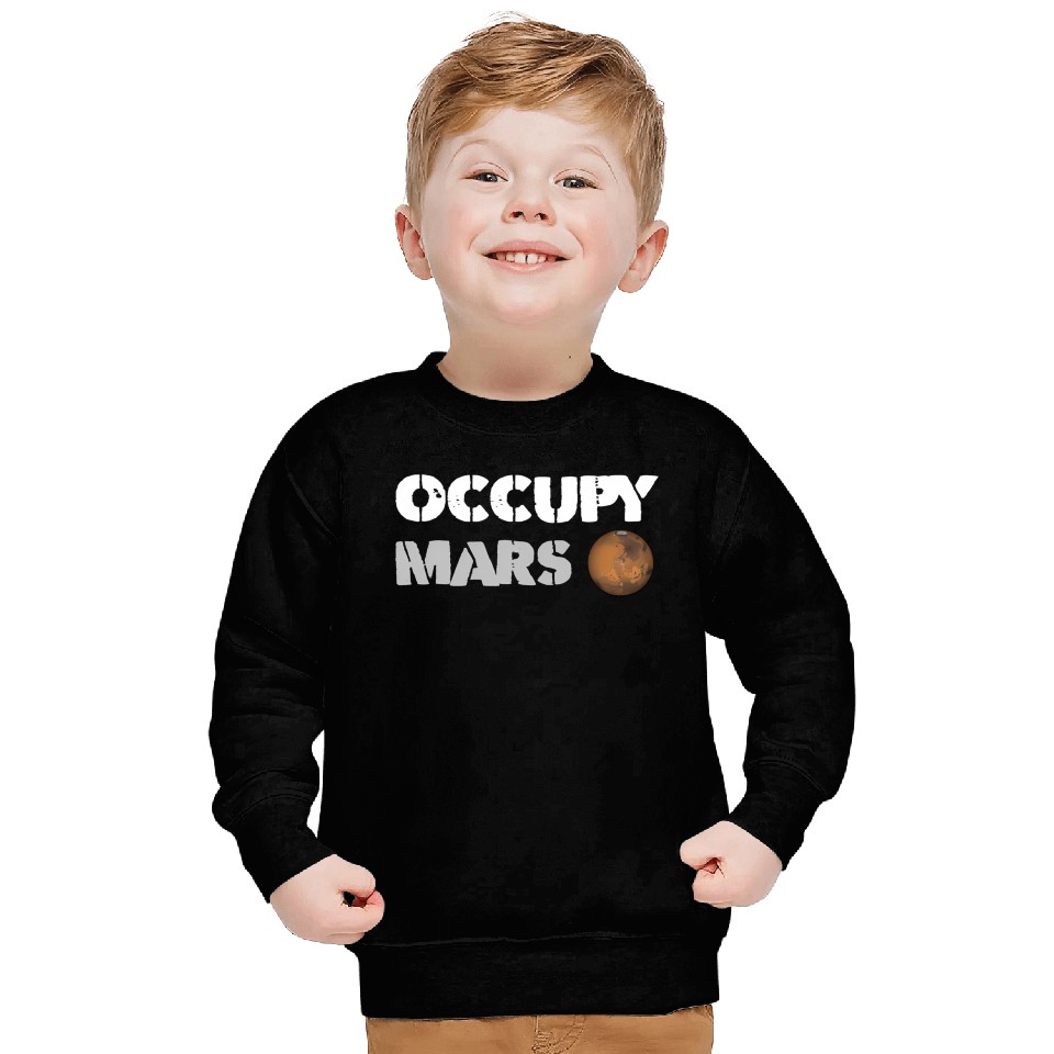 Occupy Mars Replica Science Space Nerd Genius Sweatshirts