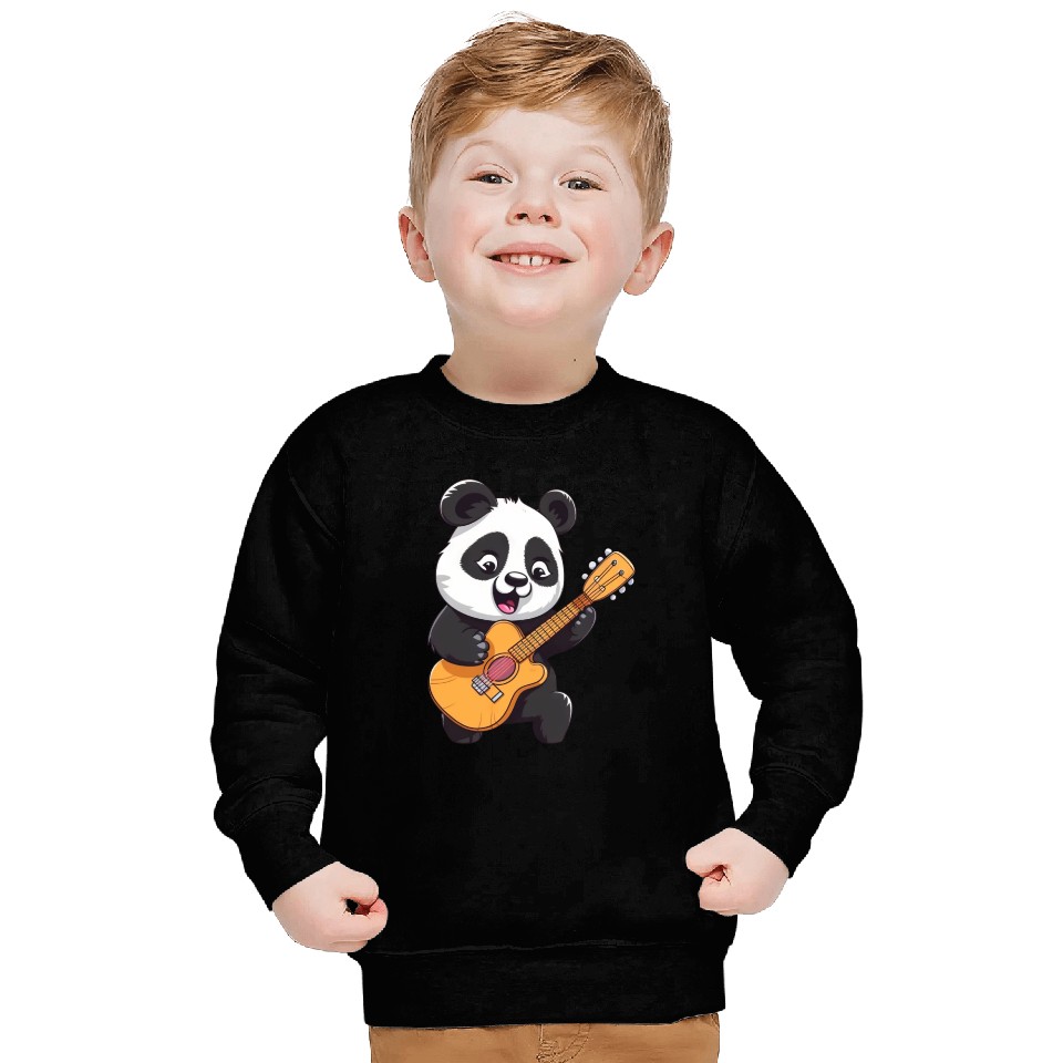 Panda Plays Guitar Sweatshirts