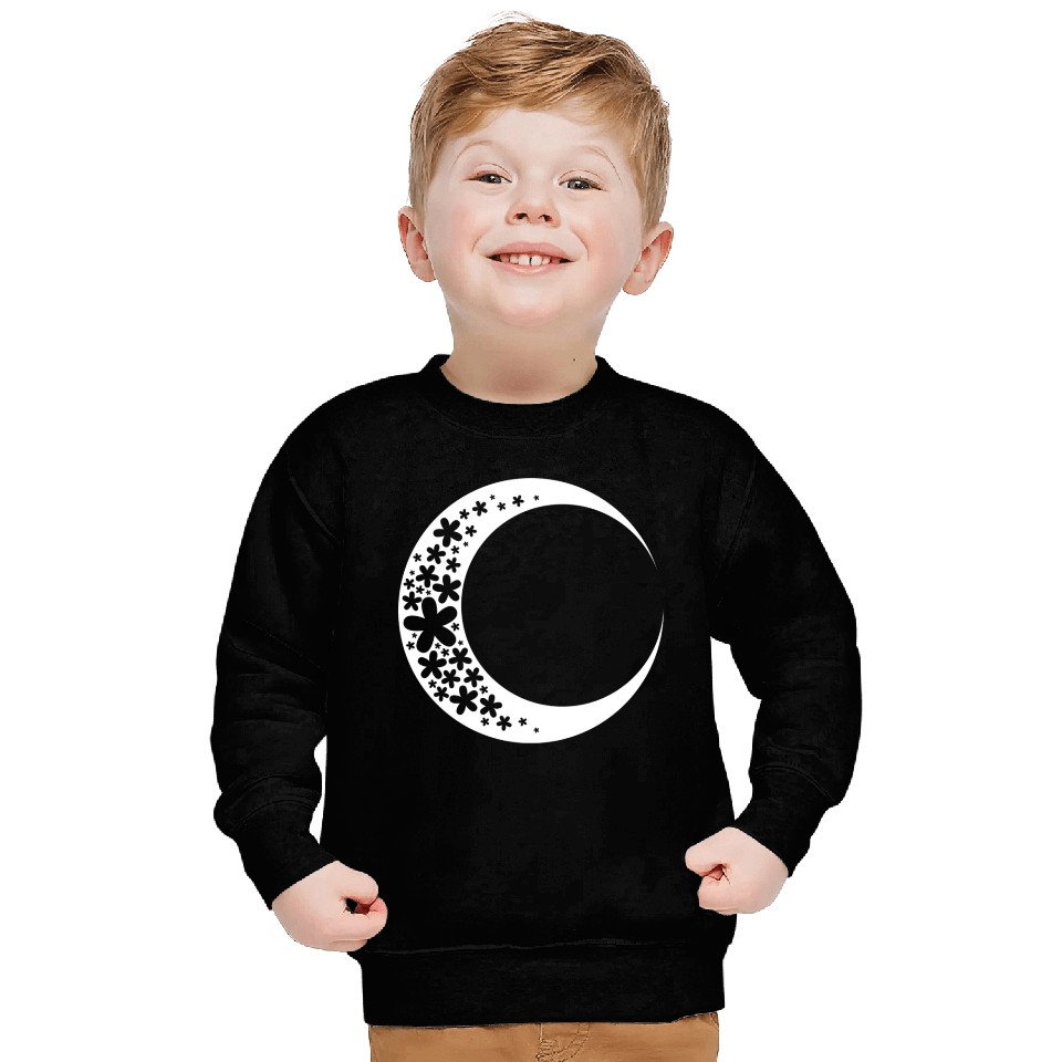 White & Black Moon Sweatshirts
