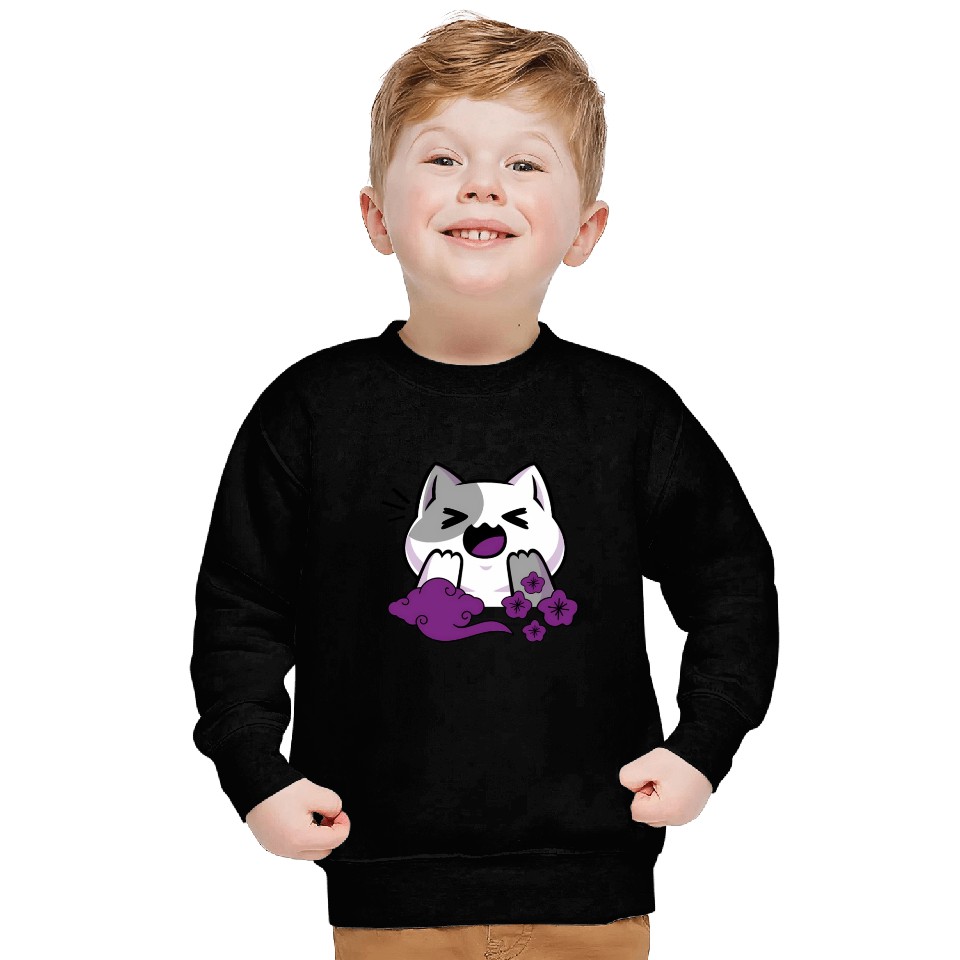 Asexual Subtle Ace Pride Anime And Cat Japanese Sweatshirts