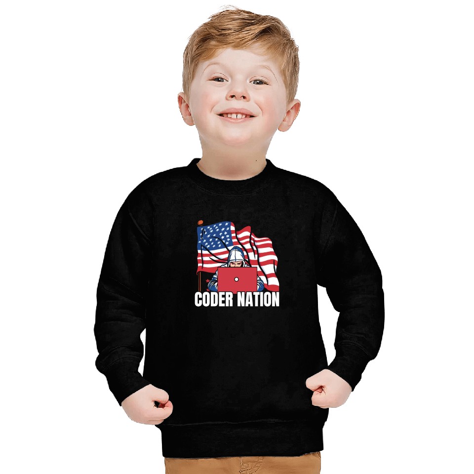 Programmer Coder Us Flag Programming Coding Sweatshirts