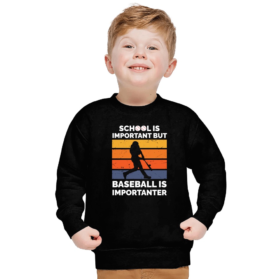Baseball Lover School Is Important But Baseball Sweatshirts