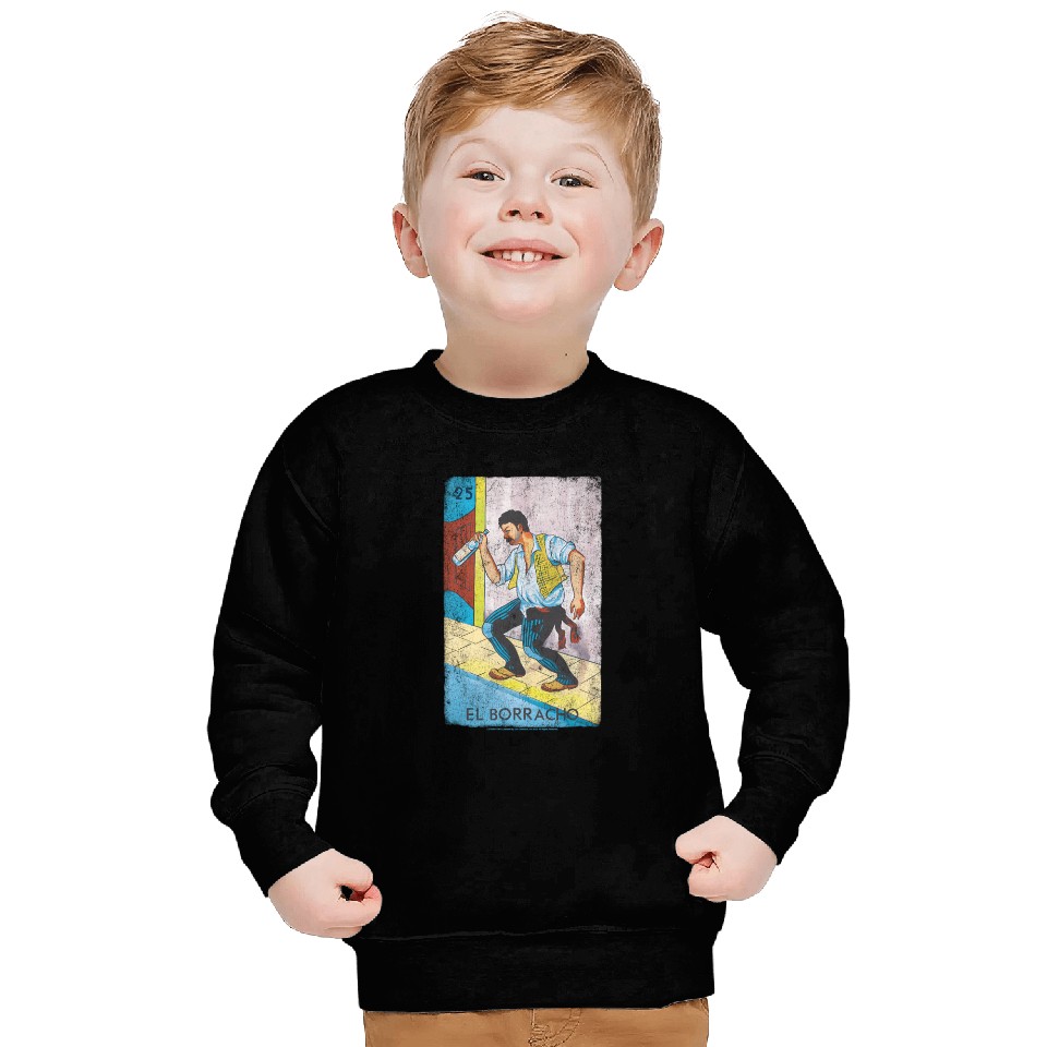 Loteria El Borracho Colorful Tarot Card Sweatshirts