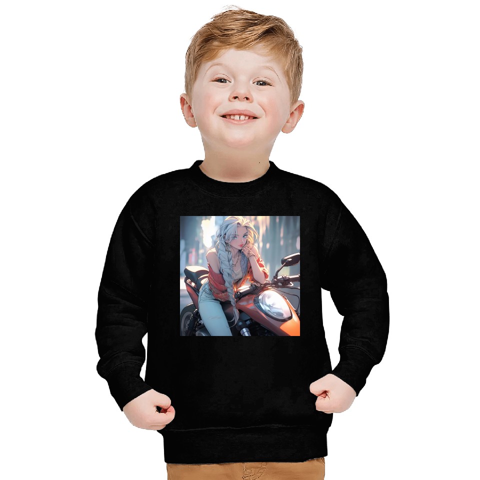 Cool Biker Chick Sweatshirts