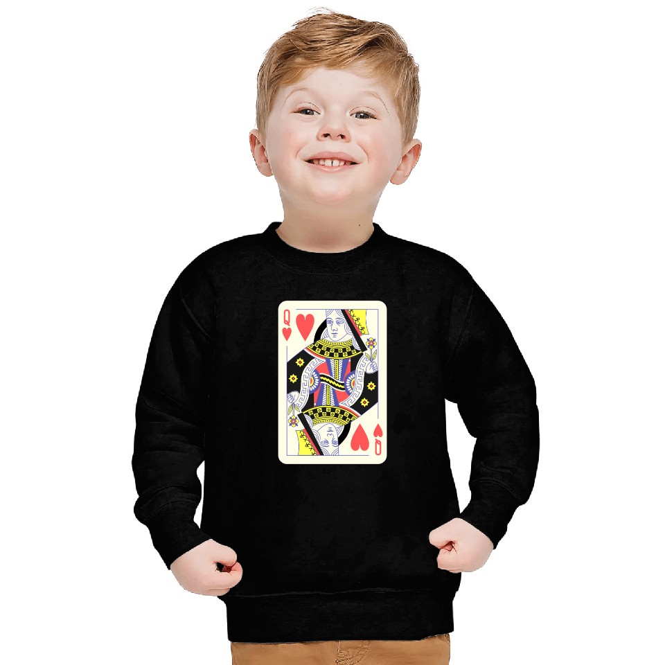 Queen Of Hearts Playing Card Halloween Sweatshirts