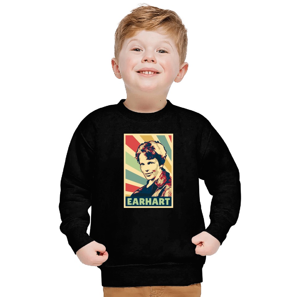 Amelia Earhart Vintage Colors Sweatshirts