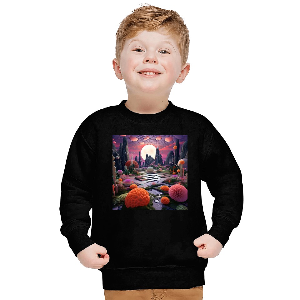 Visually Pleasing Moonlight Coral [Surreal Aesthet Sweatshirts