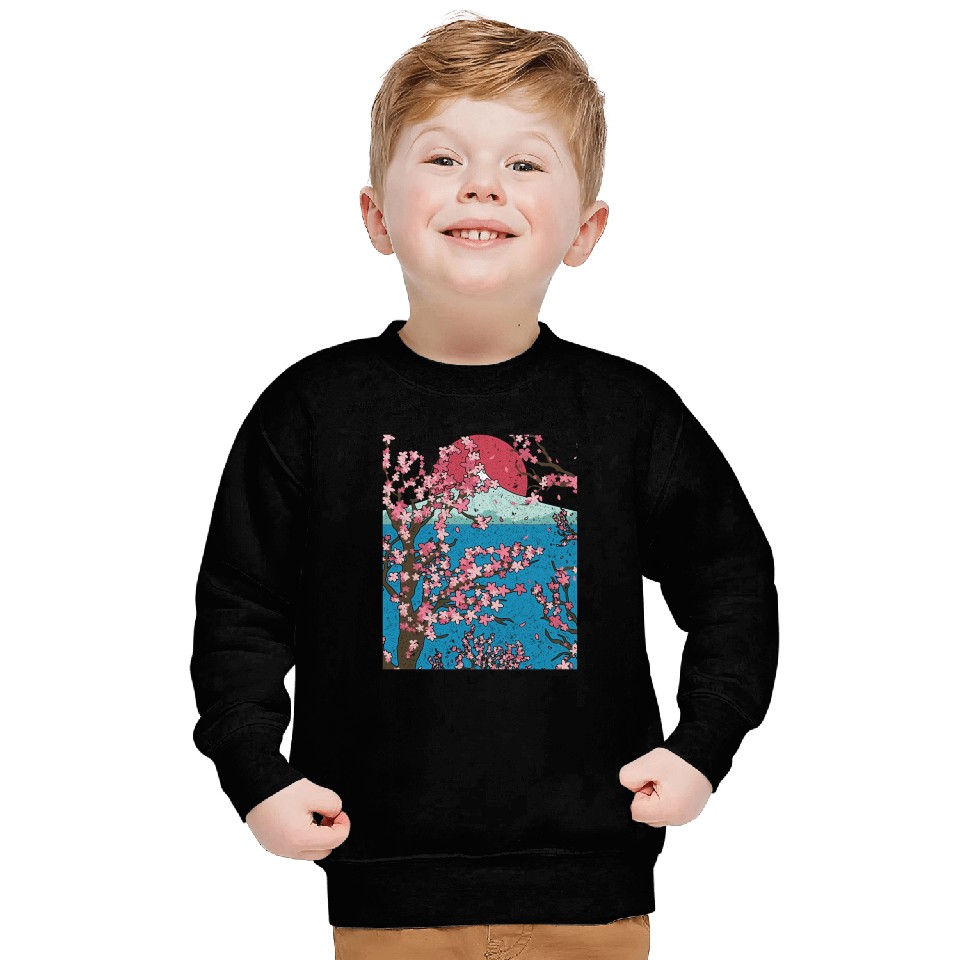 Japan cherry blossom gift sunset sakura Sweatshirts