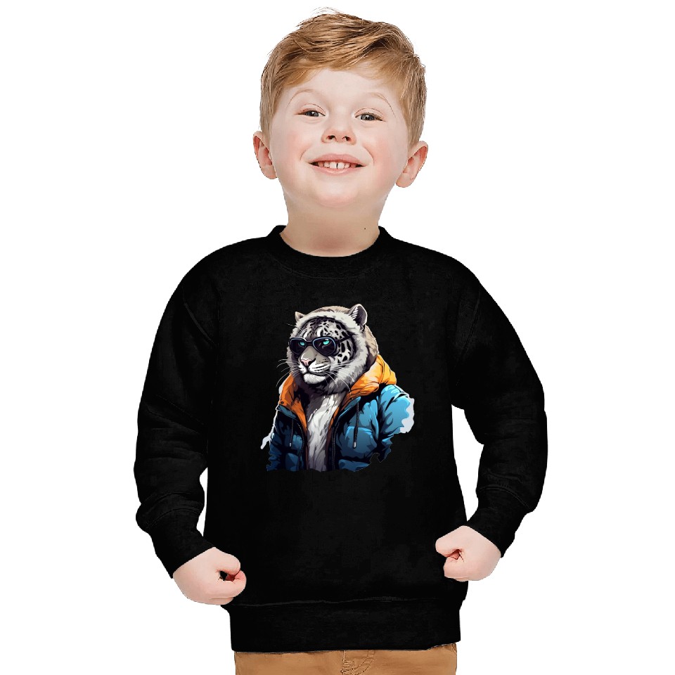 Street Style Snow Leopard | Leopard Lovers Sweatshirts