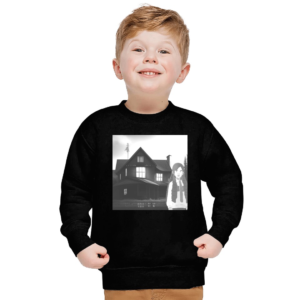 Is a haunted house??? (Black and white version) Sweatshirts