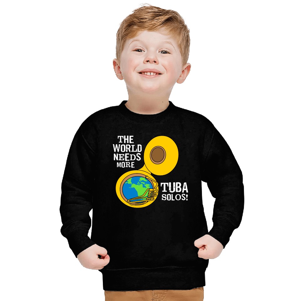 Tuba Solos White Text Sweatshirts