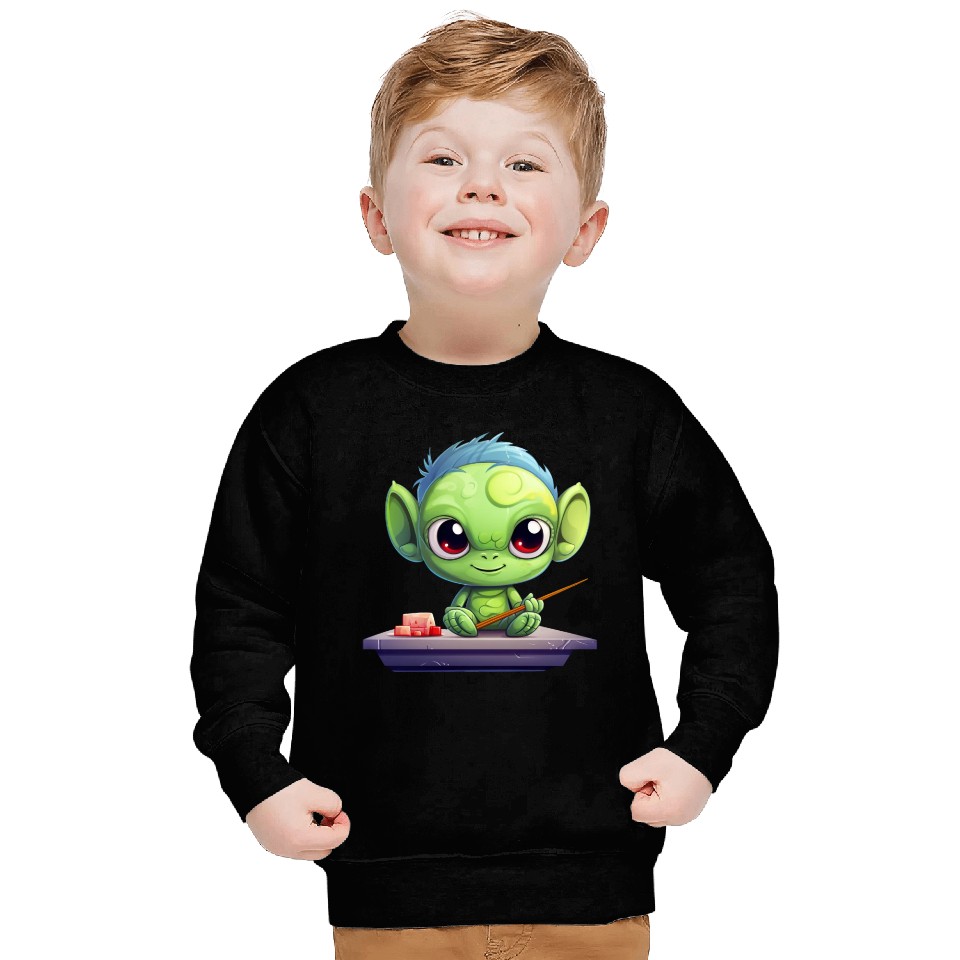 Alien Enjoying Sushi Sweatshirts