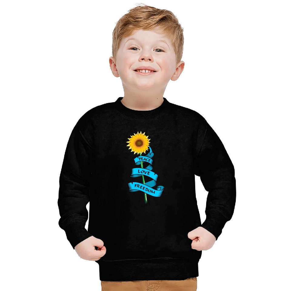 Sunflower Peace love freedom Sweatshirts