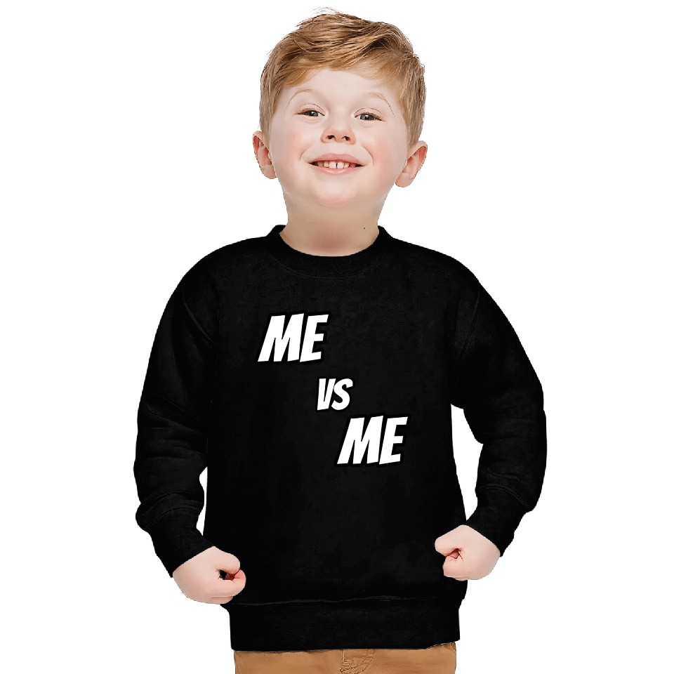 Me vs Me (white) Sweatshirts