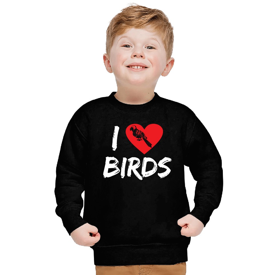 Bird Lover Heart Cute Birdwatcher Parrot Heron Sweatshirts