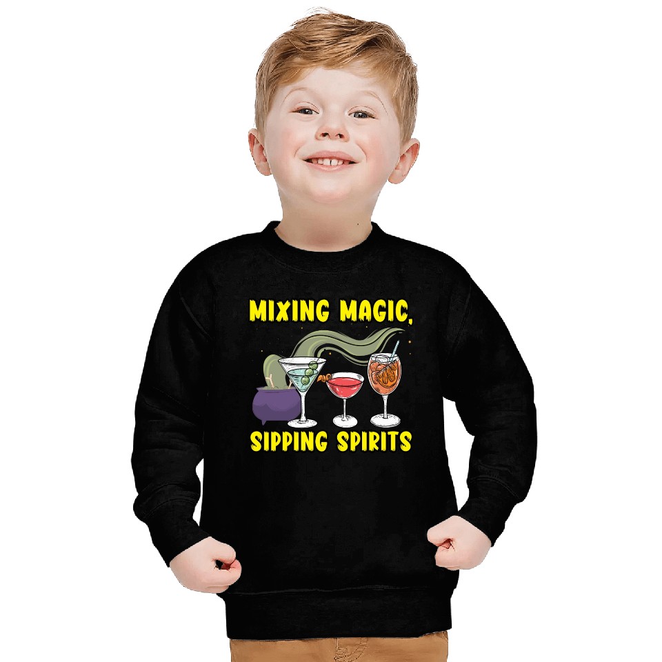 Mixing Magic Sipping Spirits Bartender Halloween Sweatshirts