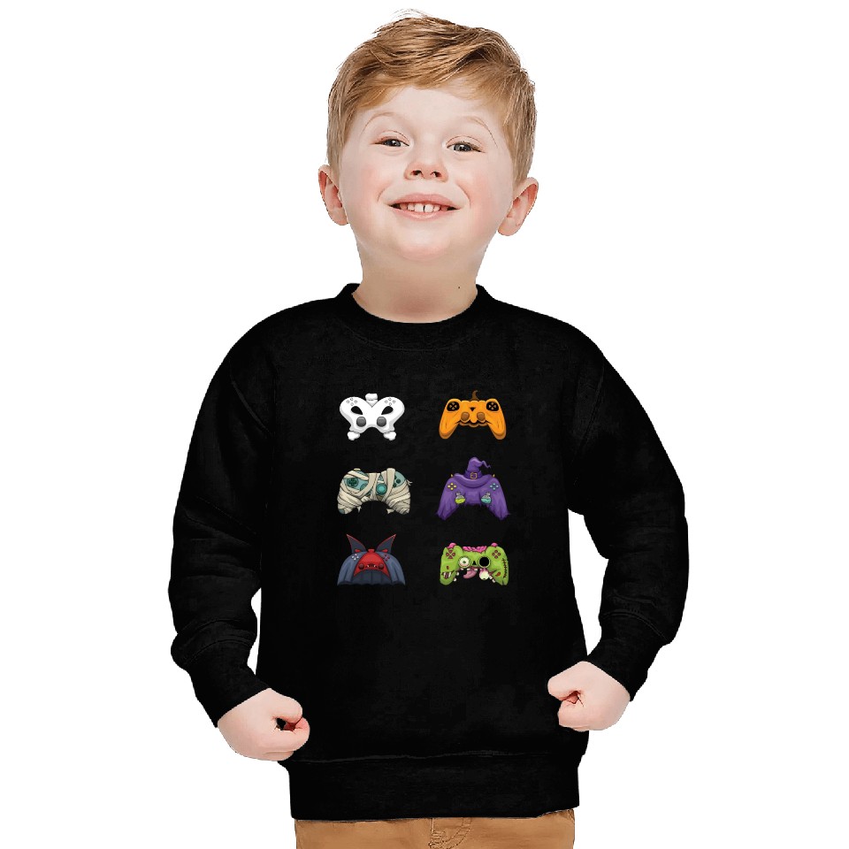 Gaming Gamer Game Controller Lazy Creepy Halloween Sweatshirts