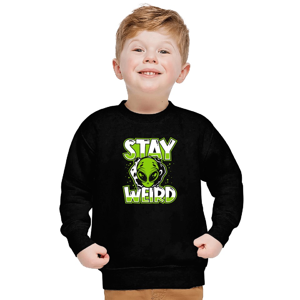 Stay Weird Extraterrestrial Ufo Conspiracy Alien Sweatshirts