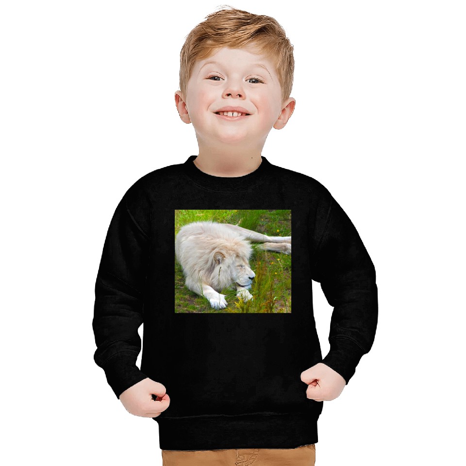 Slumbering Ivory King South African White Lion Sweatshirts