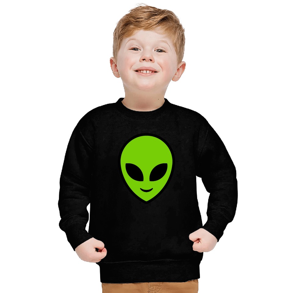 Alien. Green Alien head Sweatshirts
