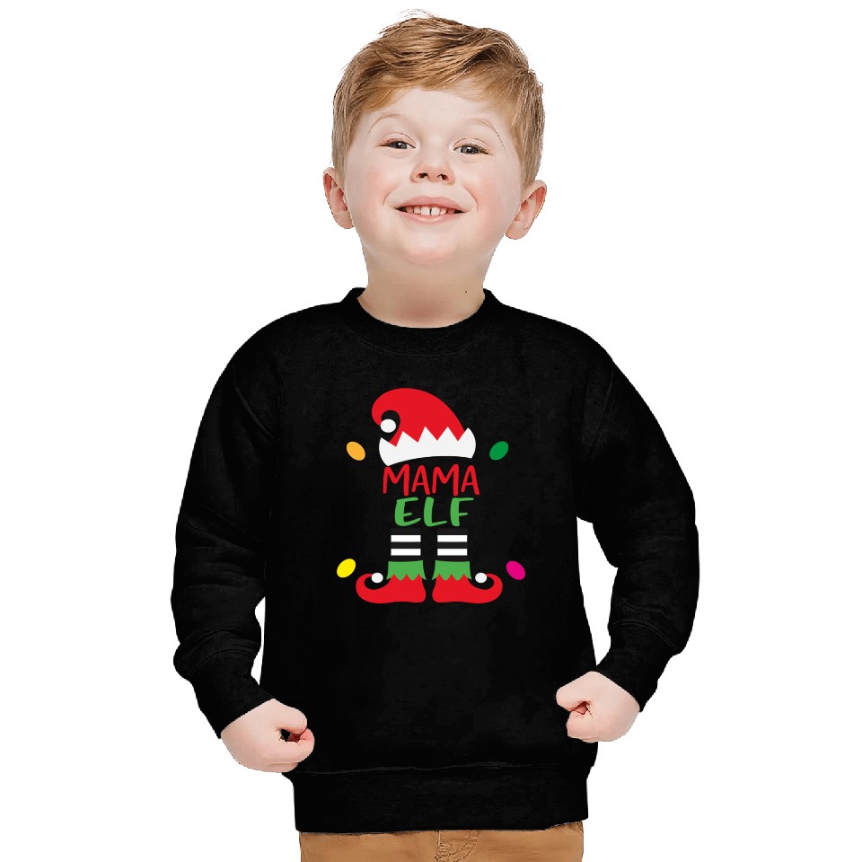 Merry Christmas mama elf Sweatshirts